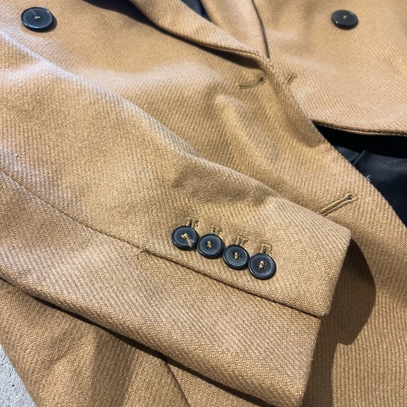 Zara Woman's Camel Double-Breasted Coat - Picture 5 of 10